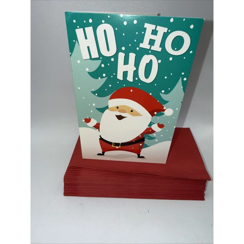Sustainable Greetings 48 Pack Santa‎ Christmas Cards with Envelopes
